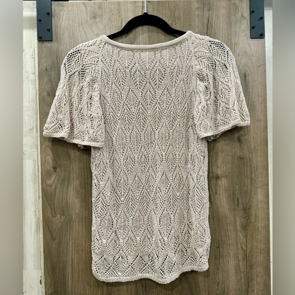 Jones New York collection textured knit beige blouse size S - Picture 5 of 6